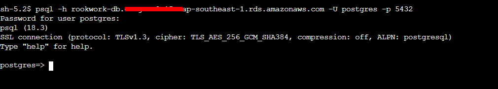 Successful RDS connection